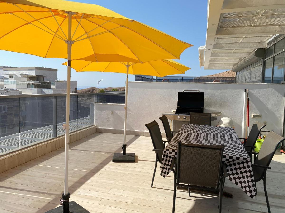 Stunning Penthouse With Sea Views And Private Heated Pool Apartment Eilat Bagian luar foto