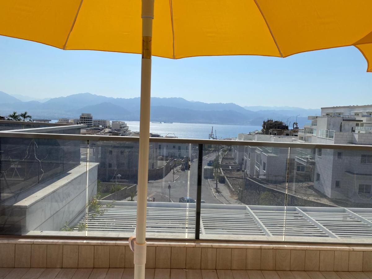 Stunning Penthouse With Sea Views And Private Heated Pool Apartment Eilat Bagian luar foto